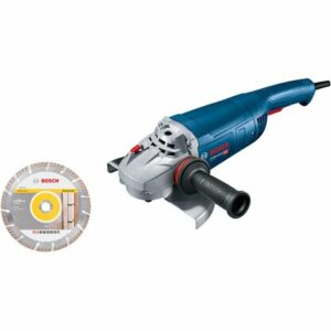 موتور قدرتمند 2200 W Champion برای پیشرفت سریع کار وزن کم برای جابجایی بهینه Bosch Vibration Control لرزش های ورودی را تا 50% کاهش می دهد تعویض آسان دیسک به لطف قفل اسپیندل حفاظت راه اندازی مجدد از راه اندازی خودکار پس از قطع برق جلوگیری می کند.