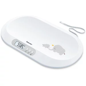 BEURER personal scale BY 90 baby scale, with innovative Bluetooth® connection to the app and integrated measuring tape
