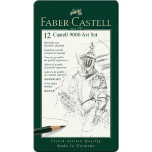 Castell 9000 pencil Art Set, metal case of 12