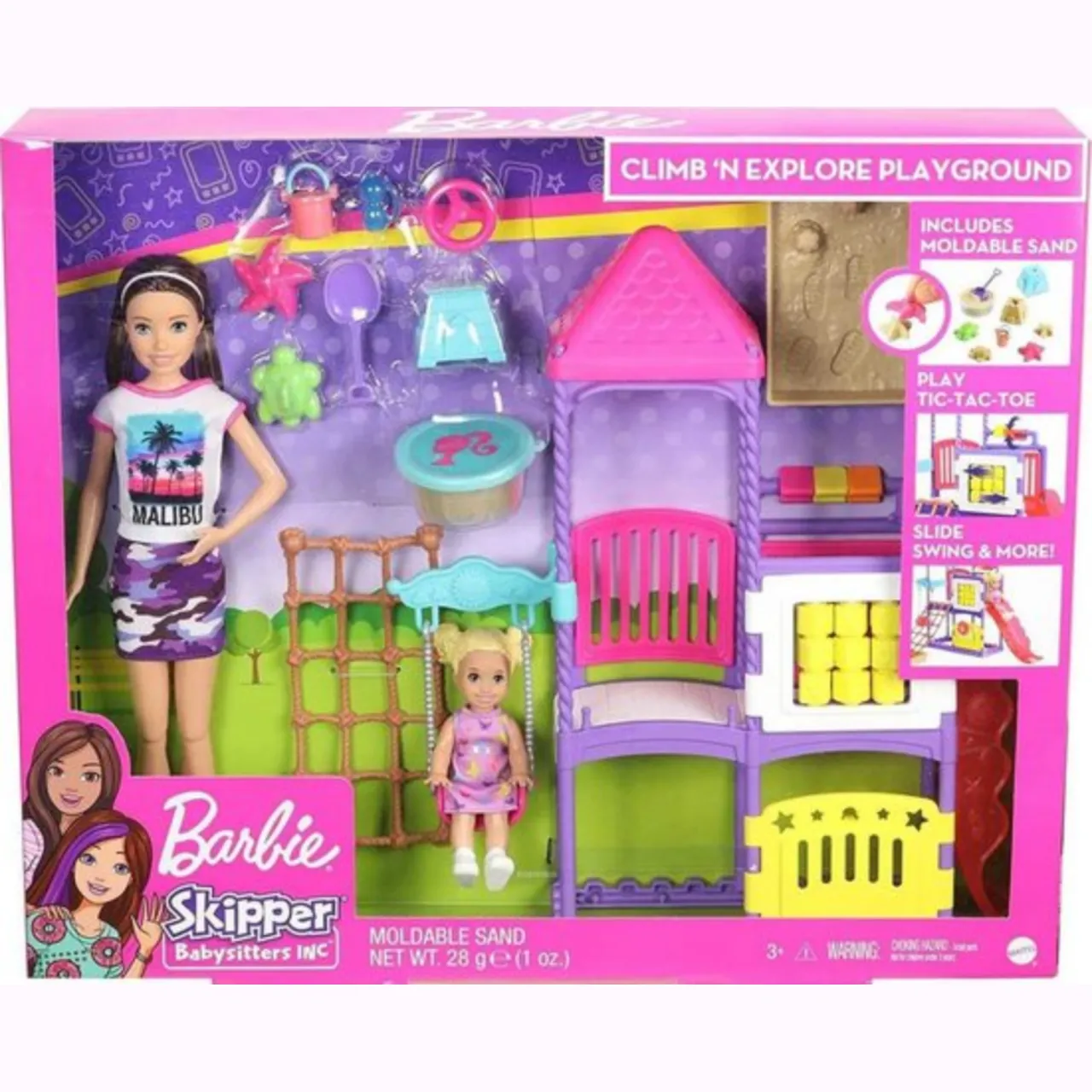 مجموعه بازی زمین بازی متل آمریکا Mattel Barbie Skipper Babysitters Inc