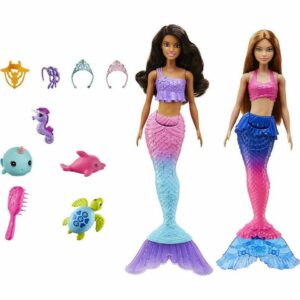 باربی پری های دریایی متل آمریکا Mattel Barbie Fairytale Permaid Value Box