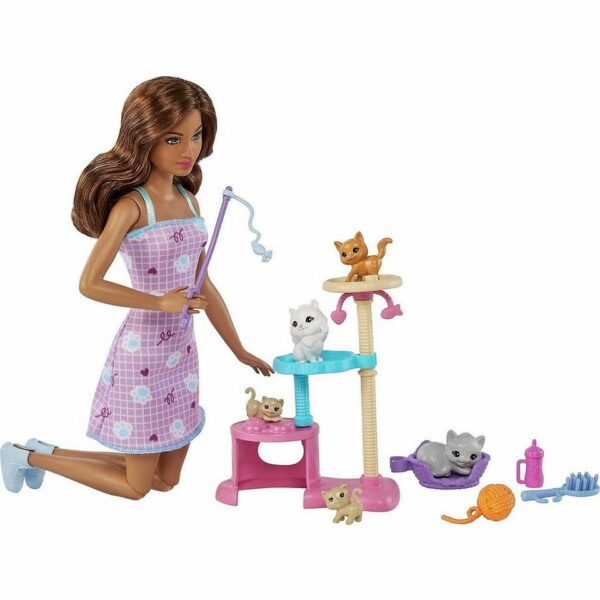 عروسک باربی و بچه گربه متل آمریکا Mattel Dress Up