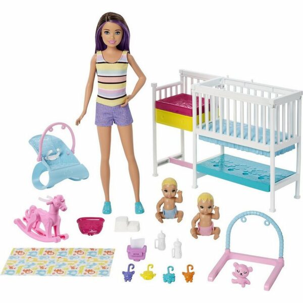 عروسک باربی و نوزاد متل آمریکا Mattel Dress Up Doll Barbie Skipper