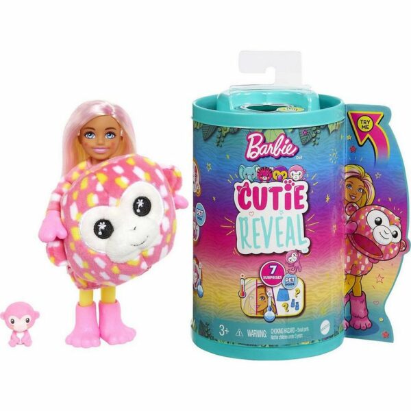 عروسک باربی متل آمریکا Mattel Cutie Reveal Chelsea Jungle