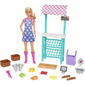 عروسک Barbie Farm Fun Dress Up Doll Market Farmer's Market متل آمریکا