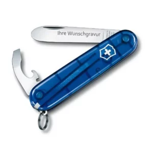 چاقوی جیبی آبی با حکاکی اسم ویکتورینوکس سوئیس Victorinox My First