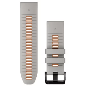 بند ساعت هوشمند گارمین آمریکا Quickfit Silikonband 26mm Nebelgrau/Glutorange
